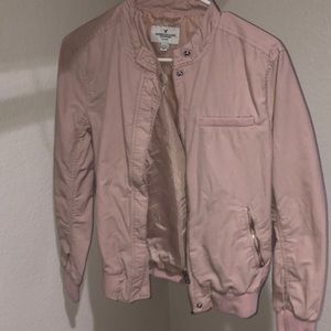 Pink leather jacket size medium